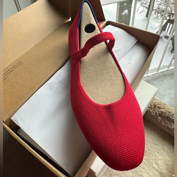 Rothy‘s red lollipop Square toe Mary Jane, size 9, NIB - Picture 6 of 8